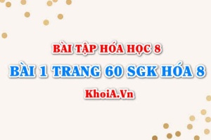 Bài 1 trang 60 SGK Hóa 8: Phản ứng hóa học, phương trình hóa học, định luật bảo toàn khối lượng